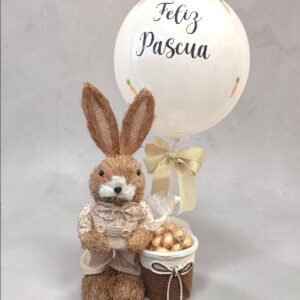 Conejito con 24 huevitos y globo