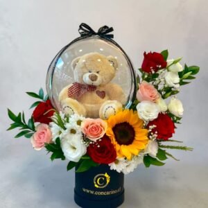 Osito burbuja floral